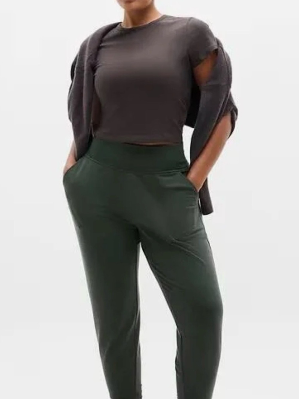 Athleta Dark Olive High-Waist Jogger